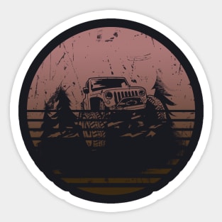 Retro SUV Offroad Truck Sticker